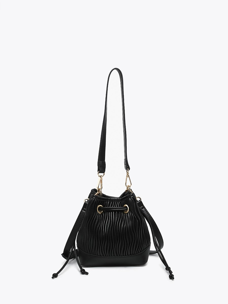 Aruba Textured Bucket Bag-Black