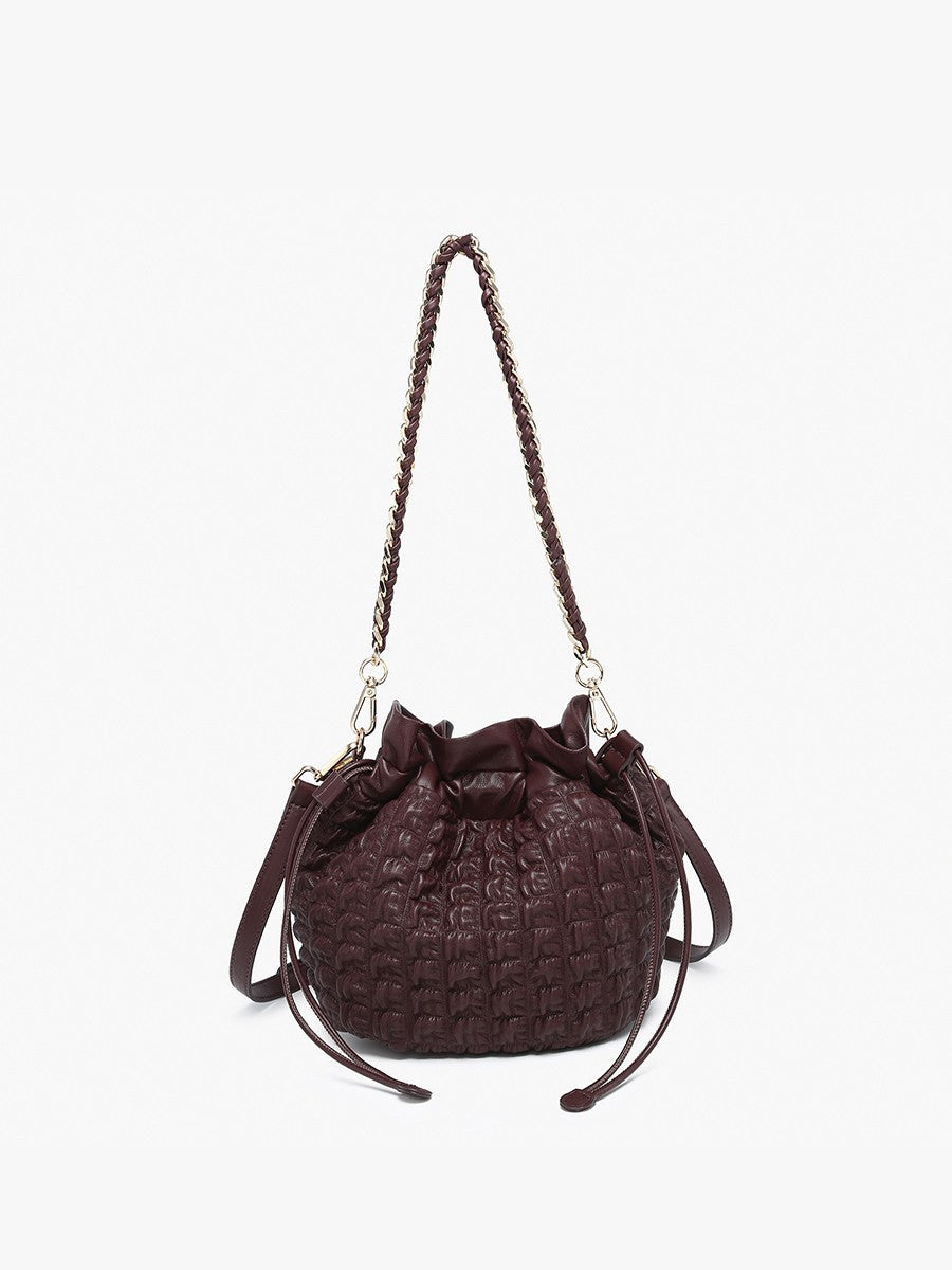 Berlin Cinched Bucket Bag- Sangria