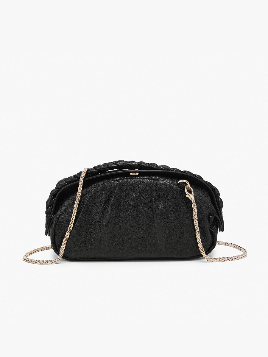 Madrigal Metallic Clutch-Black