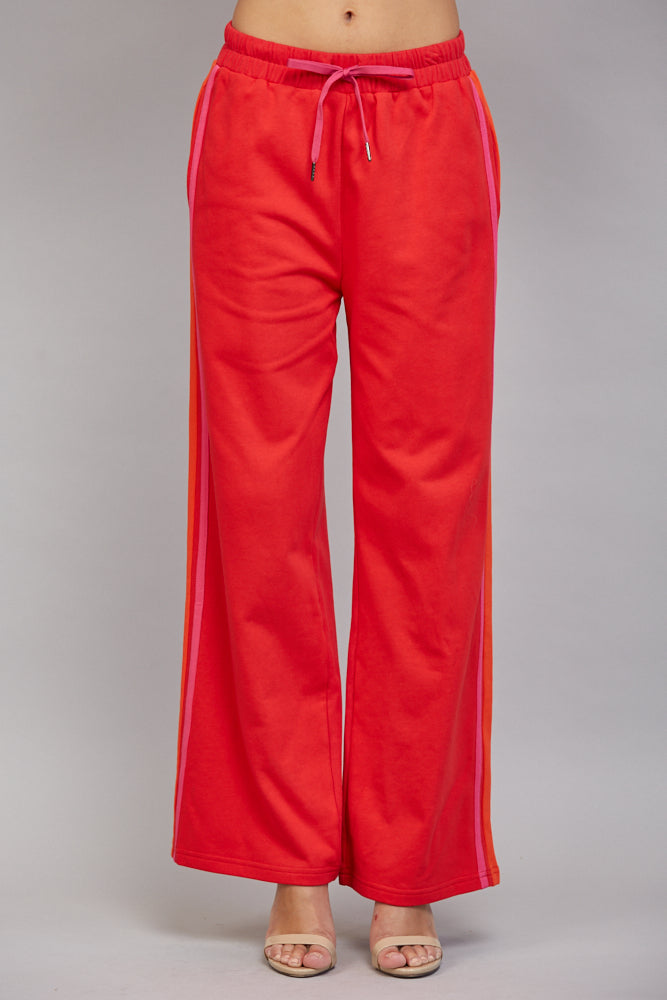Red Wide Leg Sweatpants
