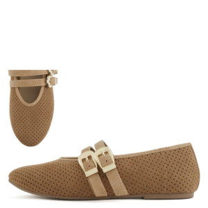 Glory Tan Flat Shoe
