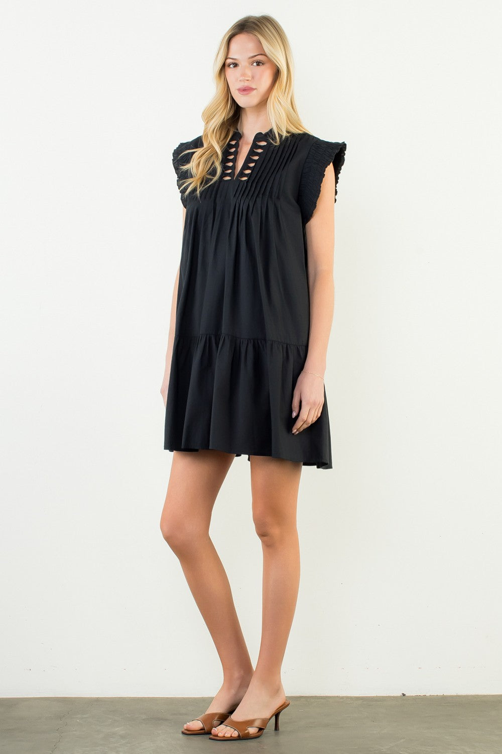 Black Pleated Dress