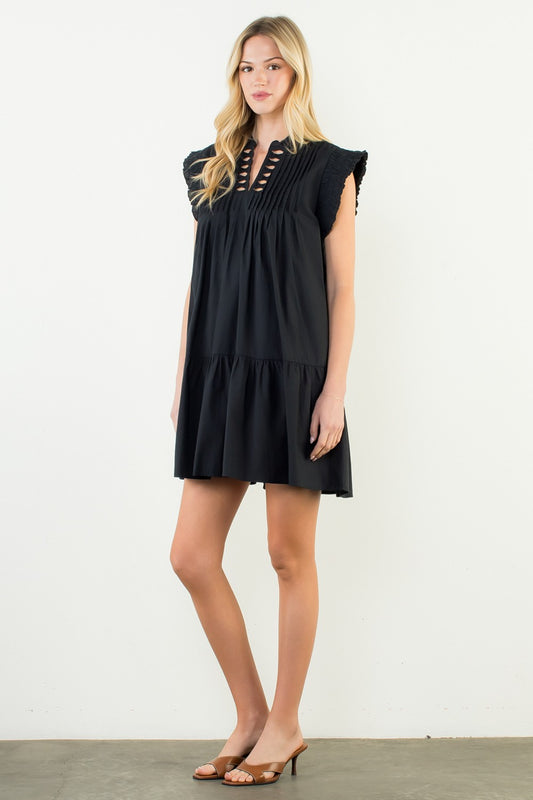 Black Pleated Dress