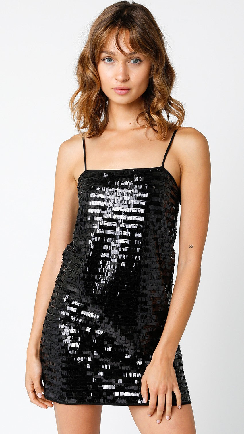 Black Sequin Mini Dress