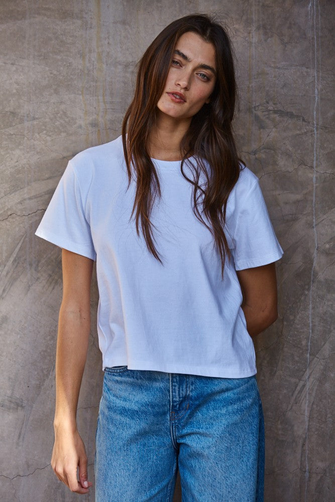 Boxy White Tee