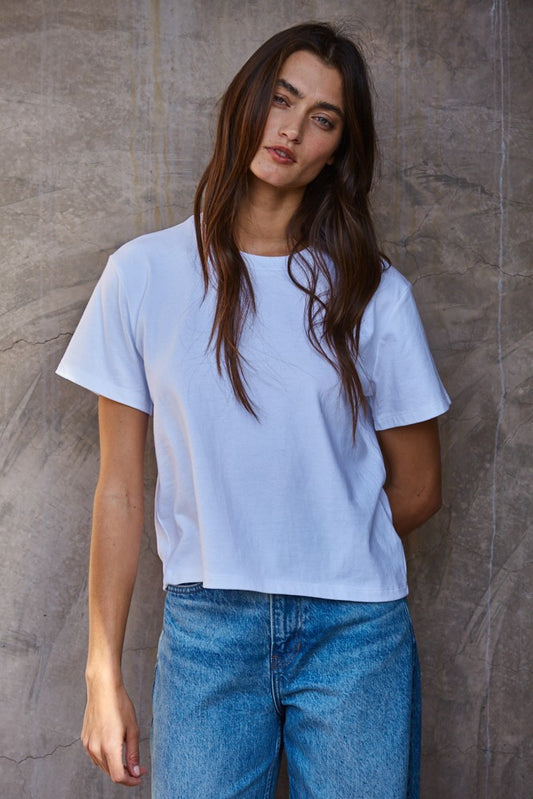 Boxy White Tee