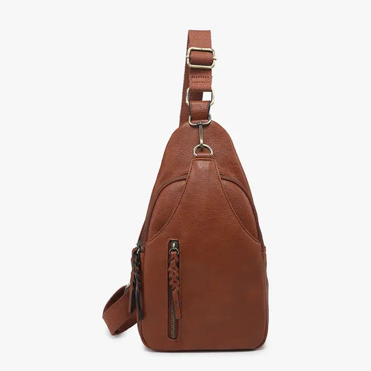 Brown Dual Compartment Slingbag