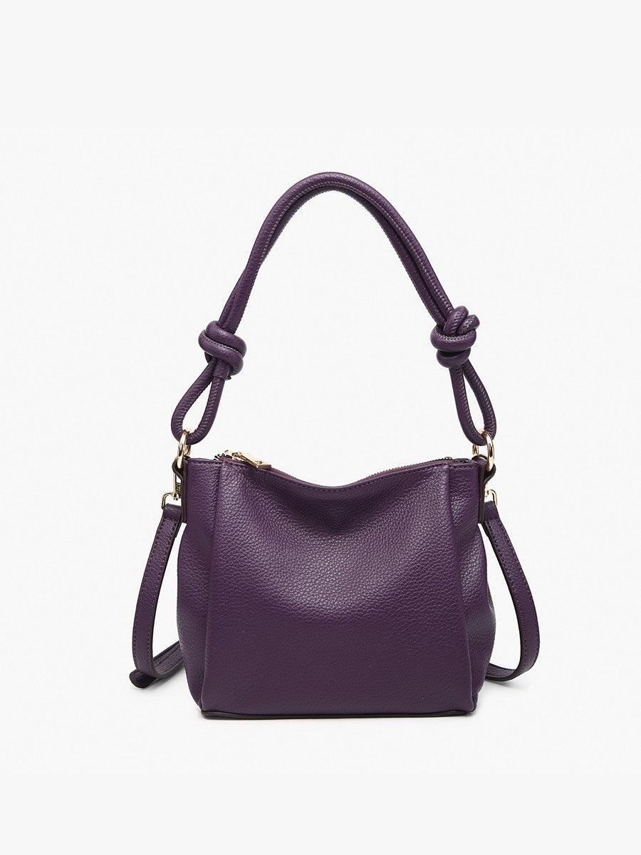 Chicago Knotted Shoulder Bag-Midnight Purple
