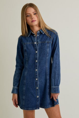 Denim Long Sleeve Dress