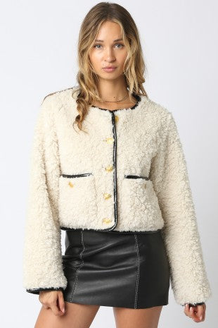 Ecru Shearling Jacket