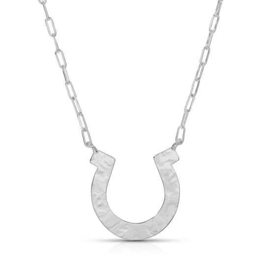 LARGE HORSESHOE PENDANT NECKLACE