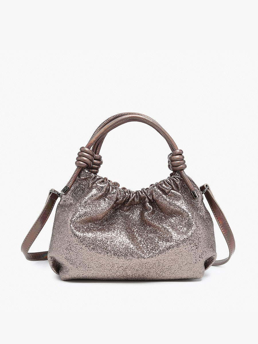 Lennox Metallic Satchel-Pewter
