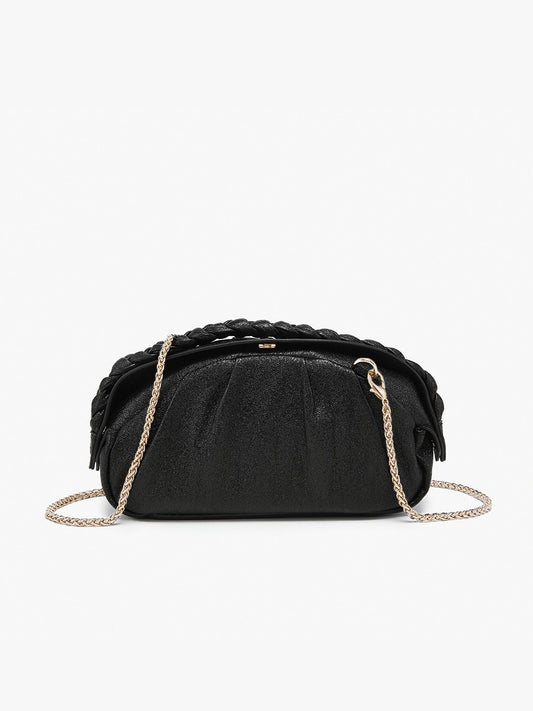 Madrigal Metallic Clutch-Black