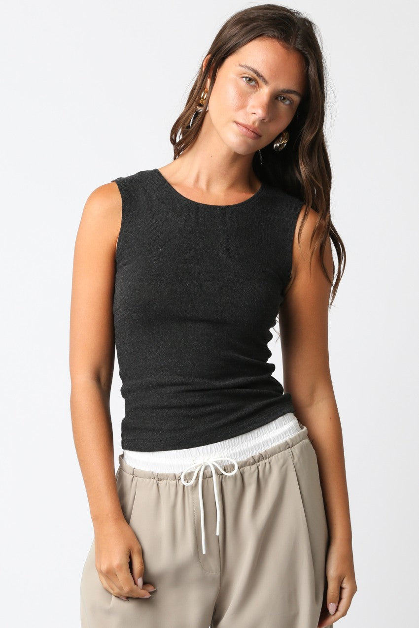 Marilyn Tank Top-Charcoal