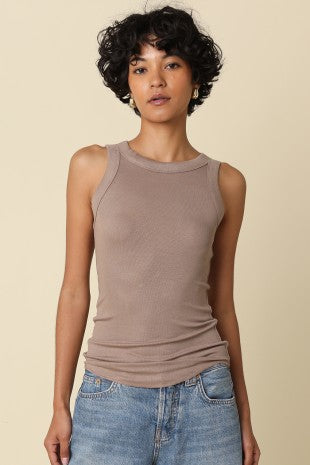 Mushroom Ribbed Tank Top