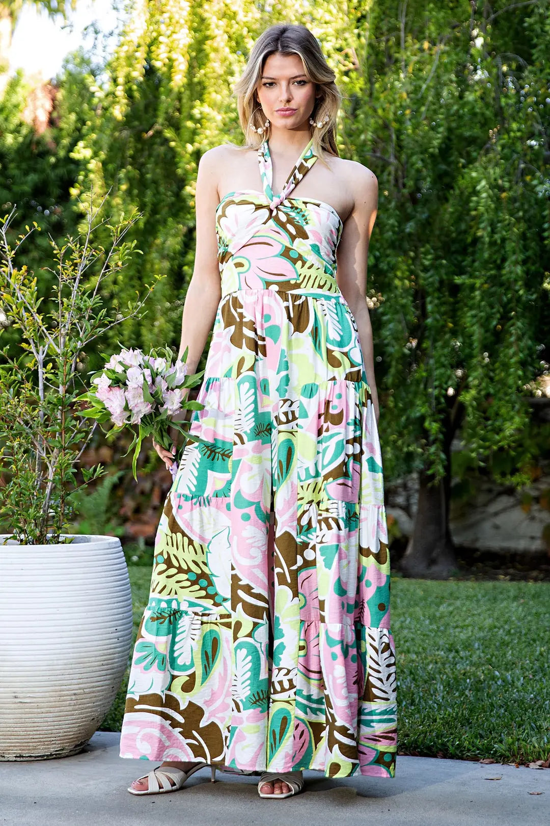 Palm Breeze Floral Jumpsuit