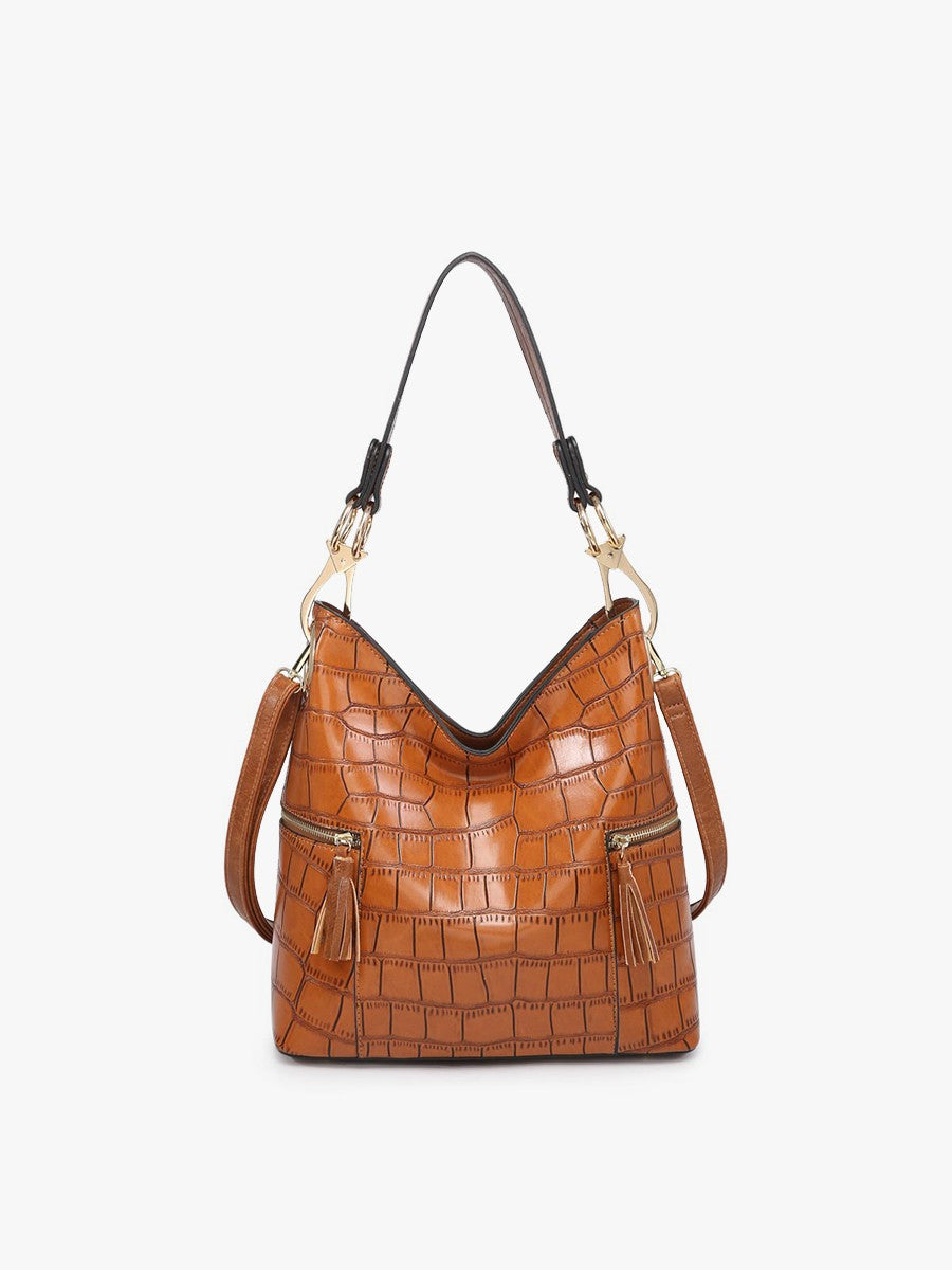 Rochelle Crocodile Hobo Handbag