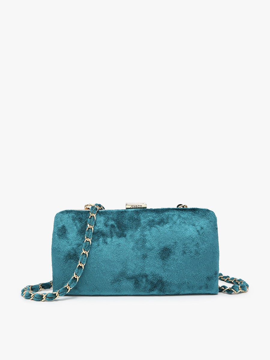 Sue Velvet Wallet Pouch-Green